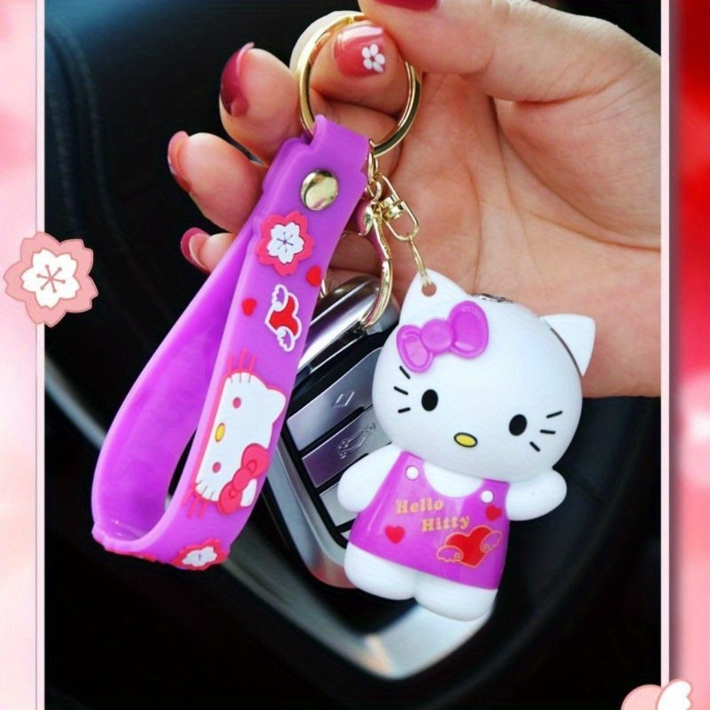 3D Cartoon Cute Character Lighter with Keychain - Red Flame Gas Lighter | Kawaii Design | Pink & Purple | Fun Gift Idea | Butane Not Included