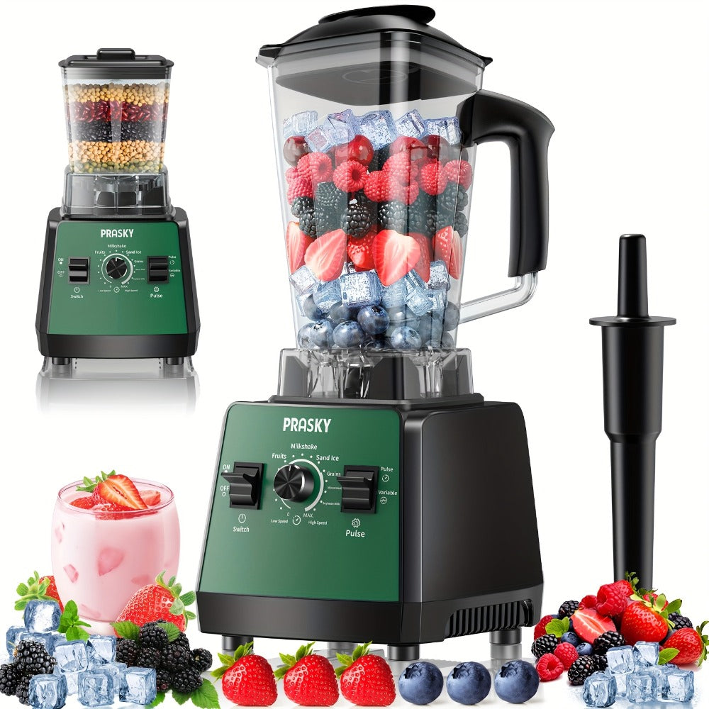 Professional Blender for Kitchen 68oz 25000RPM 2400W - Countertop Smoothie Blender with 2 Containers Stainless Steel Blade Variable Speed Pulse for Ice Frozen Fruit Juice Shakes 7 Colors