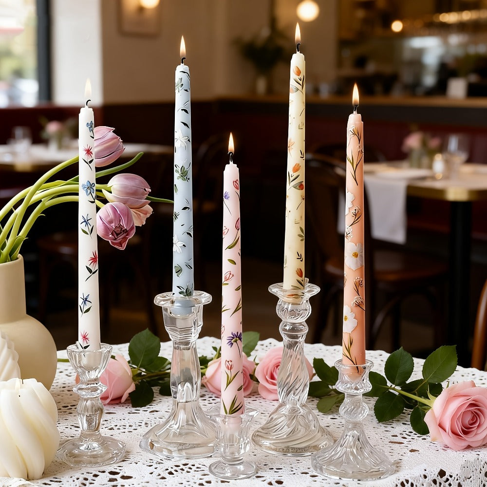 Taper Candles Scented 9.84in - Christmas Dinner Table Decor, Wedding Candlelight Decoration, Long Slim Candles for Home & Holiday, 2 or 4 Pack