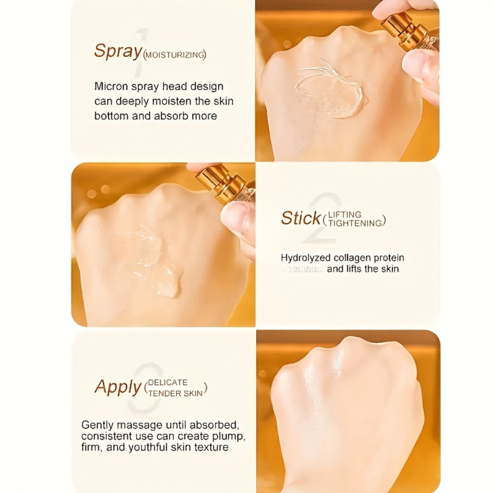 Collagen Protein Thread Lift Set Instant Face Firming Absorbable Silk Fibroin Serum Threads Anti Aging Skin Tightening Face Essence Gift Set