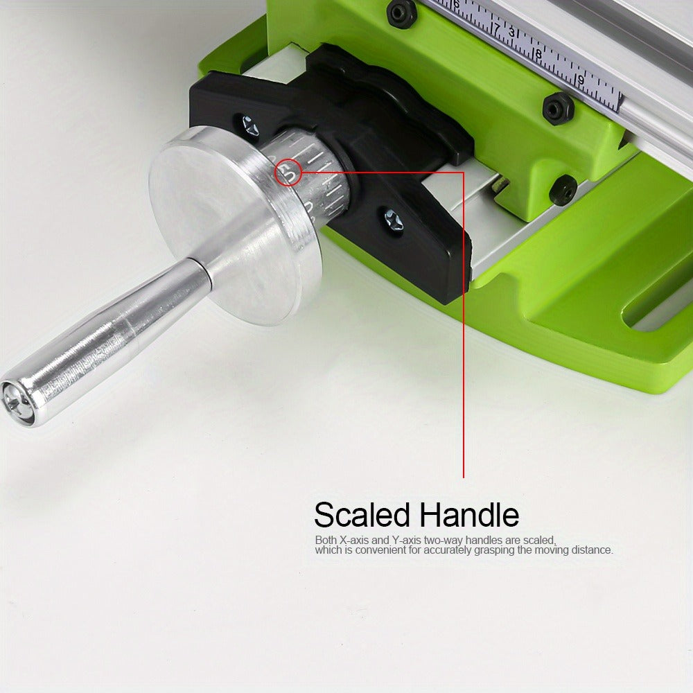 Cross Slide Table BG-6300 Compound Milling Drilling Worktable X-Y Axis Adjustable Bench Drill Press Work Table for Mini Drill Machine