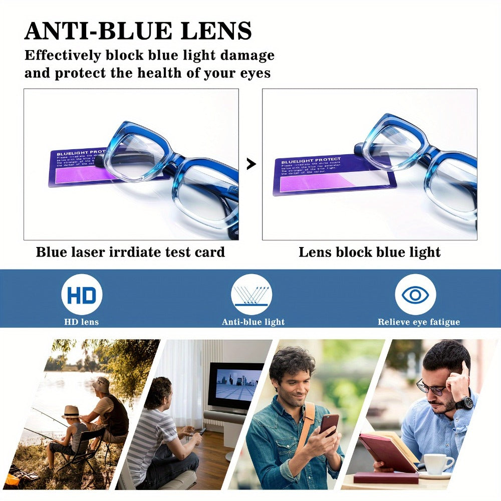 Reading Glasses Blue Light Blocking for Women 4 Pack ¨C Cat Eye Frames with Metal Spring Hinges, Multicolor Floral Gradient Computer Eyeglasses