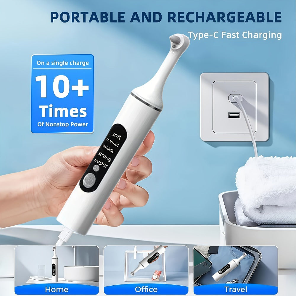 Tooth Polisher Rechargeable ¨C 6 Brush Heads & 5-Speed Settings, Electric Teeth Polishing Tool for Plaque Removal, Stain Removal & Teeth Whitening, Professional-Level Dental Care at Home