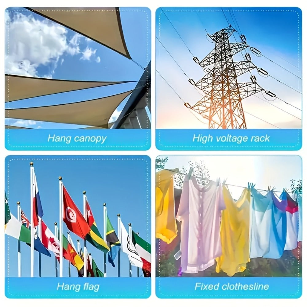 Retractable Clothesline Stainless Steel - Portable Indoor Outdoor Laundry Line for Apartment, Dorm & Camping, Anti-Rust Durable Clothes Drying Rope, Space Saving Laundry Solution | 9M & 15M Options