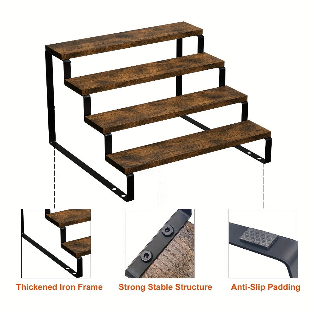 Expandable Spice Rack Organizer 3-Tier 2-Pack ¨C Adjustable 13.8¡± to 26¡± Display Riser Stand for Kitchen Cabinet, Countertop & Pantry ¨C Shelf for Spices, Liquor, Perfume, Makeup & Collectibles