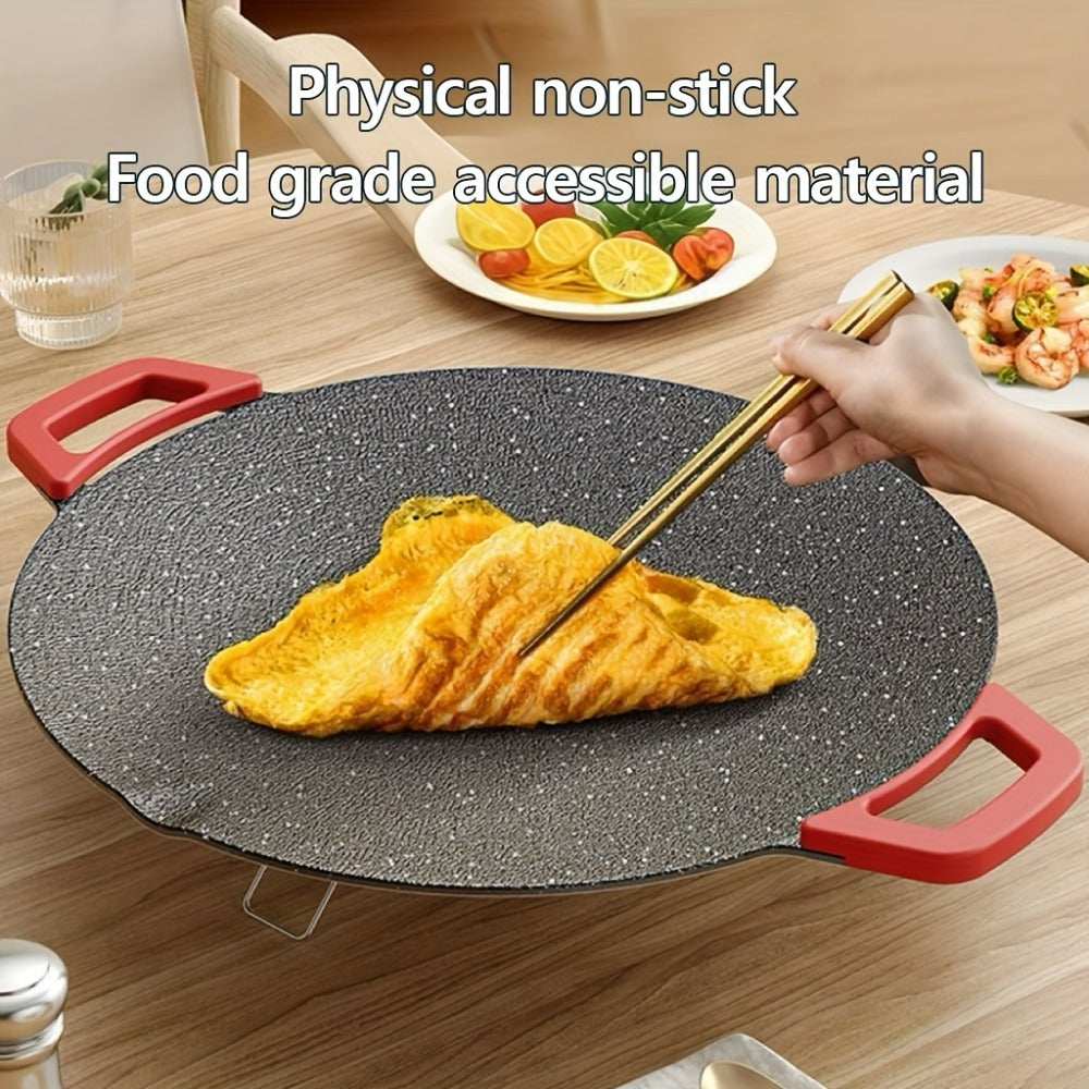 Electric Griddle Maifan Stone Non-Stick Coating 5-Speed Temperature Control - Indoor Electric Baking Pan with Red Handle, Easy Clean, for Pancakes Eggs Steak BBQ - 18¡±/19¡±/Square 26.9¡±