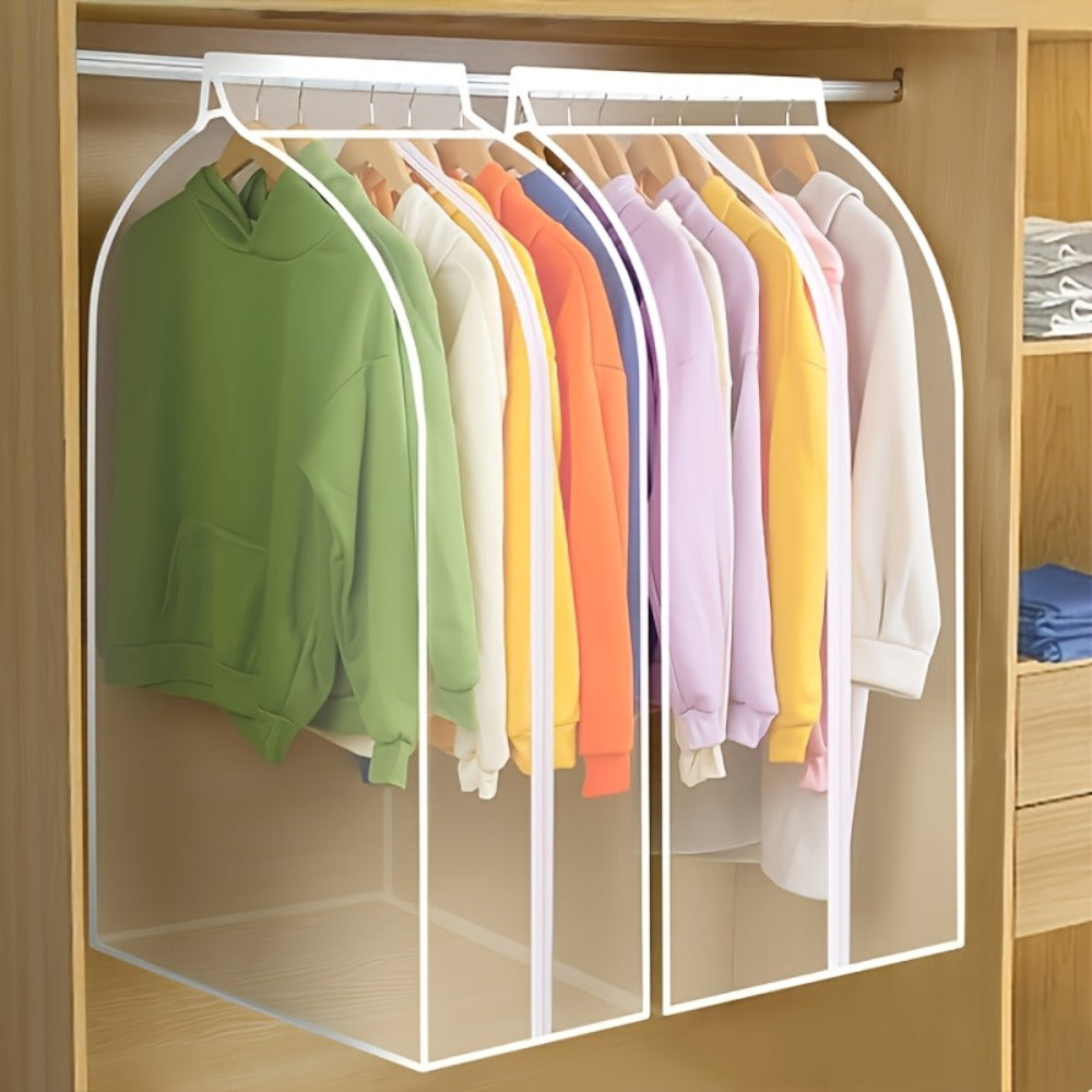 Garment Bag Transparent Hanging Clothes Dust Cover with Zipper, Thickened Waterproof & Washable Storage Bag for Coats, Dresses & Suits ¡ª Clear Closet Organizer, Multiple Sizes