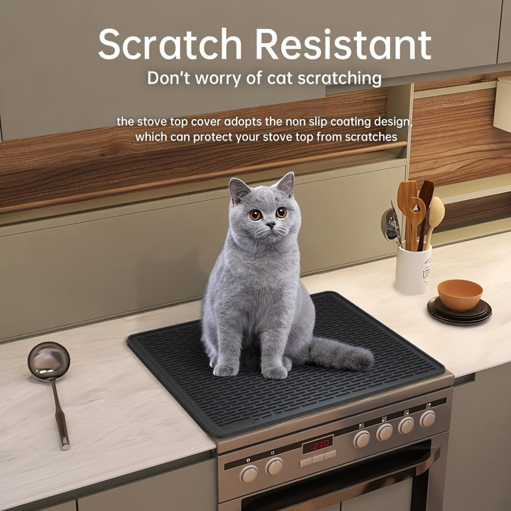 Silicone Stove Top Cover Mat 28¡±x20¡± - Heat Resistant Electric Stove Protector for Ceramic Glass Cooktop, Non-Slip Scratch Guard, Dishwasher Safe, Extra Large RV Range Cover, Multipurpose Kitchen Mat