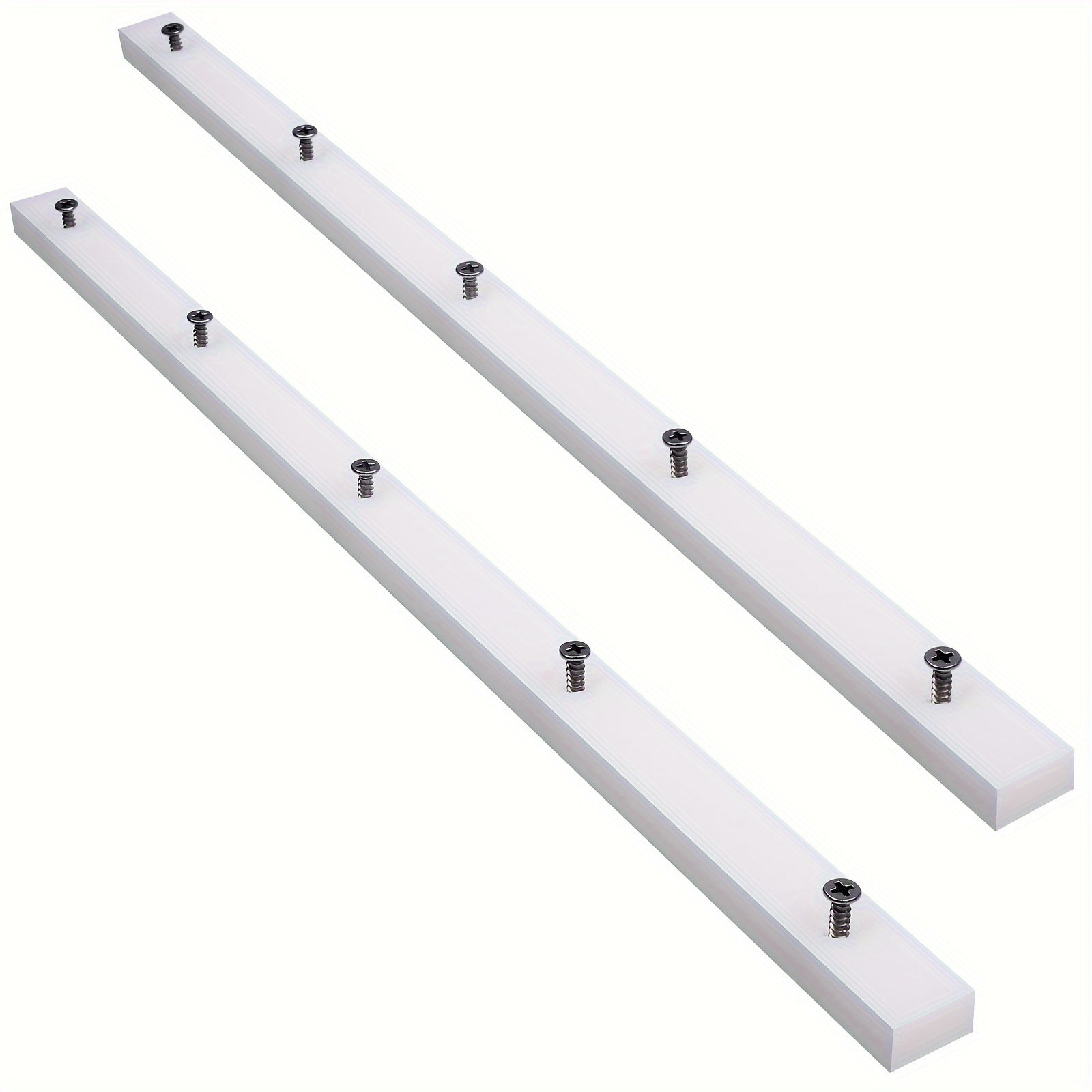 UHMW Miter Bar for Table Saw Crosscut Sled ¨C 3/4¡± x 3/8¡± x 17¡± Predrilled T-Slot Track with 10 Screws for Jigs Fixtures & Miter Slots, Smooth Low-Friction Glide