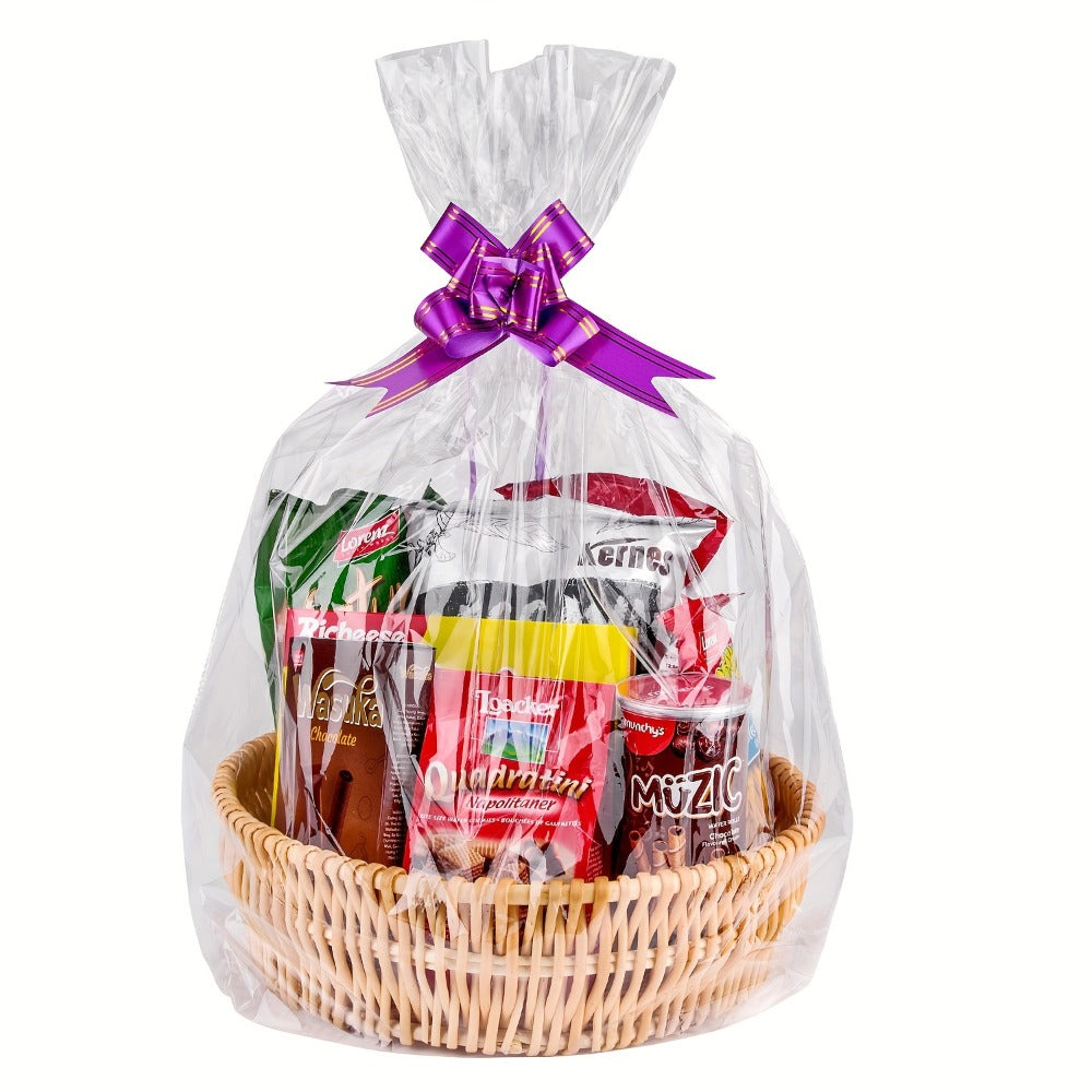 Cellophane Bags 50-Pack Large 18x30 Inch Transparent Gift Basket Wrap Bags ¨C Clear Cellophane Wrapping for Christmas, Holidays & Gift Packaging