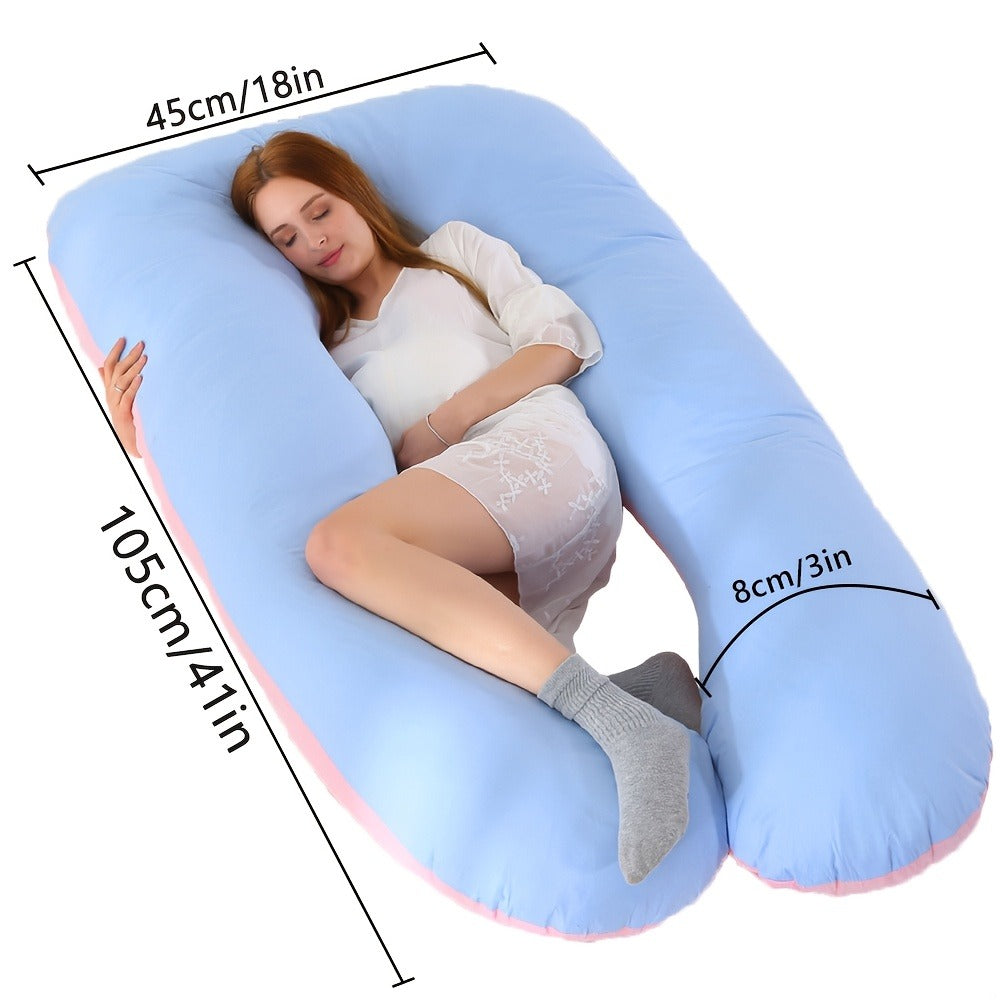 Maternity Pillow Full Body Pillow J-Shaped Pregnancy Pillow with Removable Cover Back Leg Tummy Support Multiple Styles & Sizes