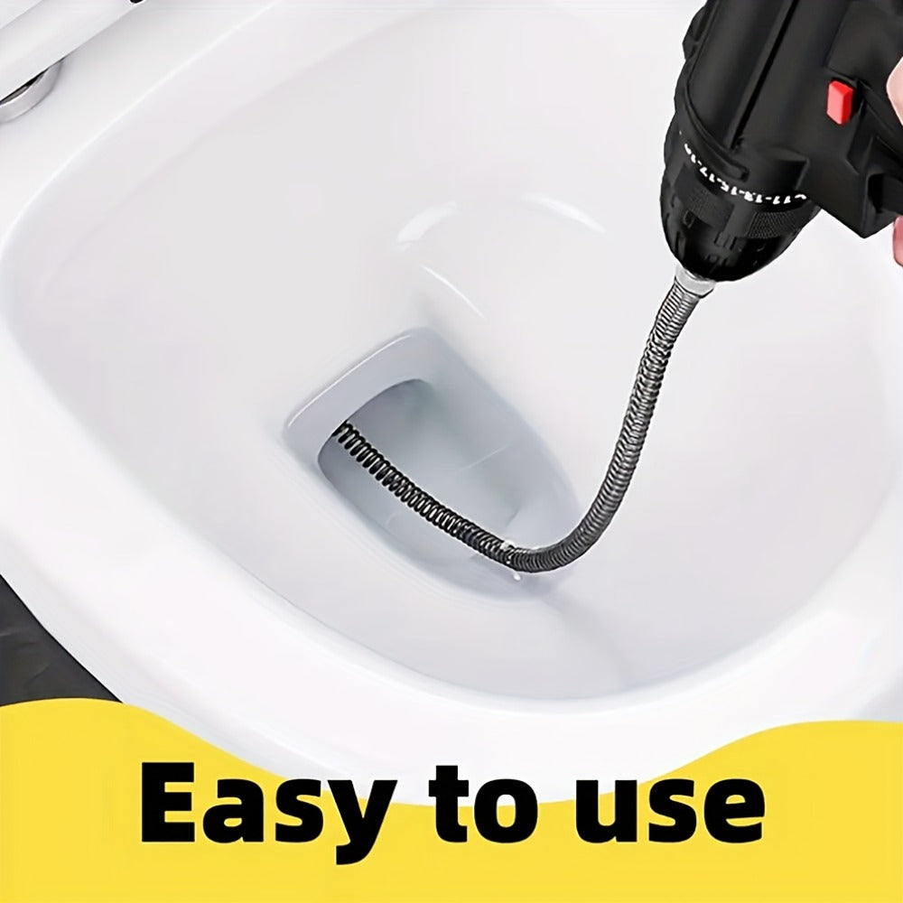 Drain Snake Pipe Unclogger 59 Inch Flexible Hair Clog Remover Tool for Sink, Toilet & Bathroom Drain ¨C Reusable Plumbing Snake Drain Cleaner, Easy to Use