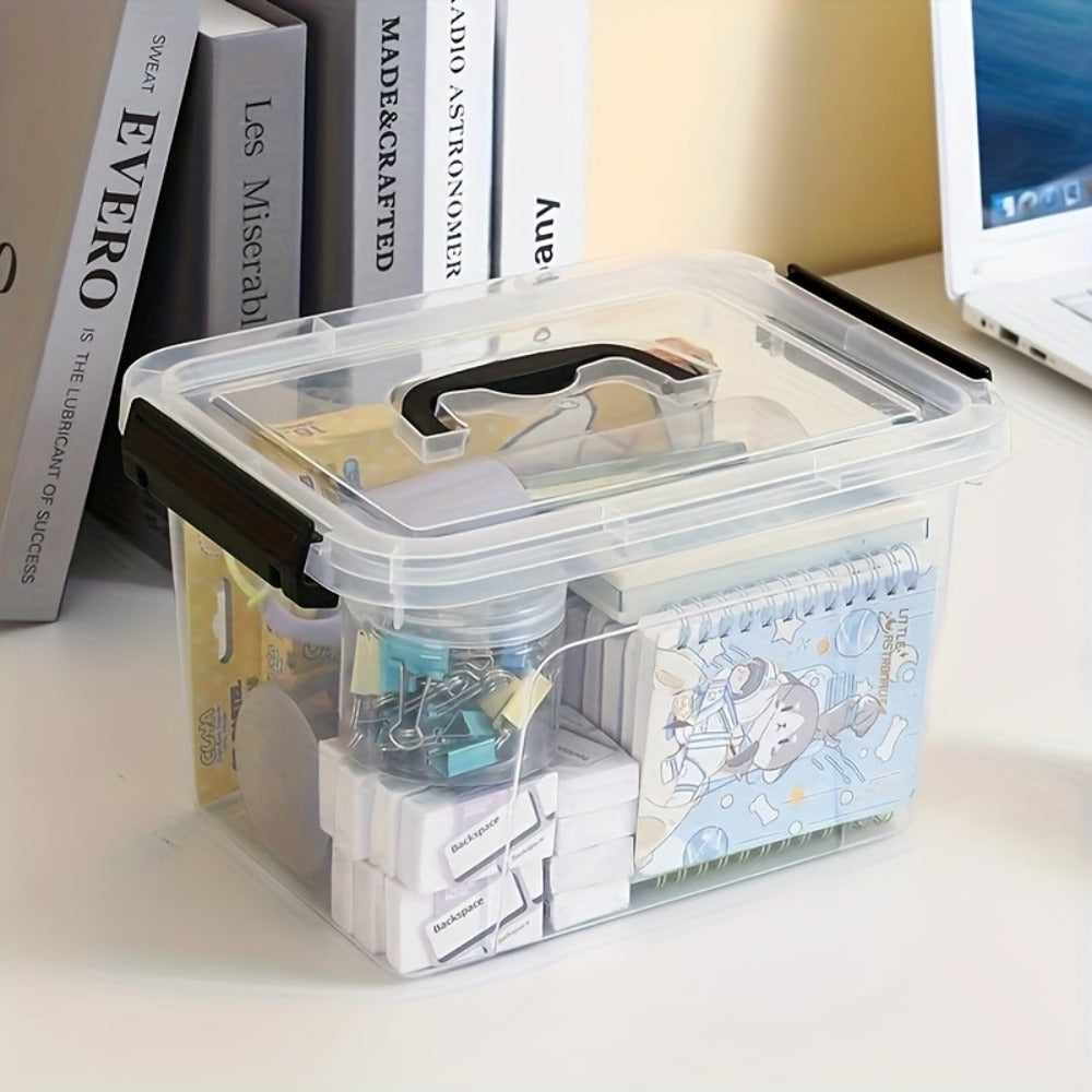 Stackable Clear Plastic Storage Bins with Lids ¨C 6 Pack Large Capacity Clip-On Lid Containers for Home, Closet, Office & Garage Organization (12.7qt / 20.8qt)