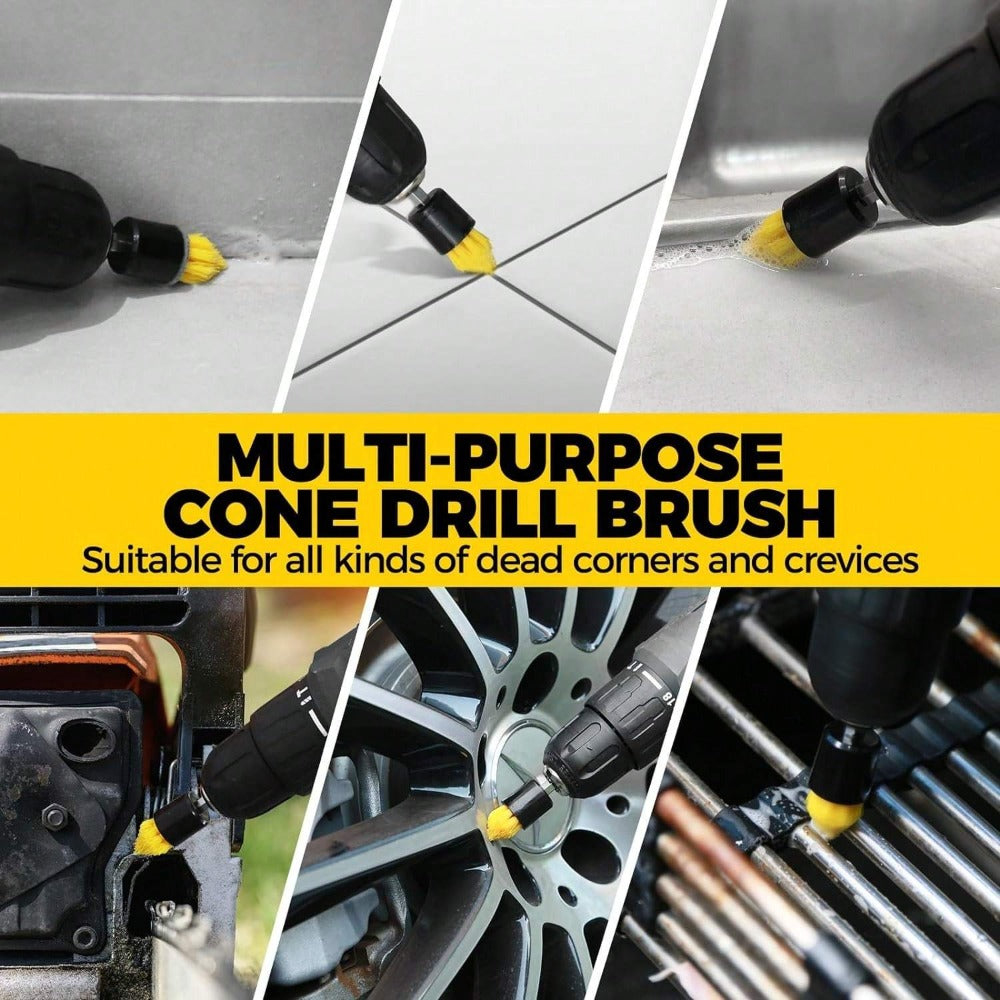 Drill Brush Attachment Set 20 Pack Power Scrubber Brushes Scrub Pads Sponge Buffing Pads with Extension Rod for Bathroom Kitchen Car Polishing Tile Grout Cleaning Kit