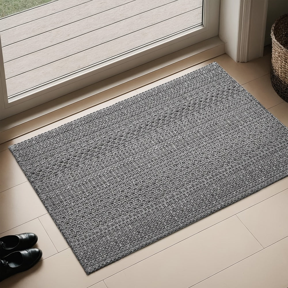Washable Area Rug Non-Slip Rubber Backed Braided Woven Cotton Kitchen Mat Indoor Entryway Living Room Bedroom Floor Rug Multi-Size