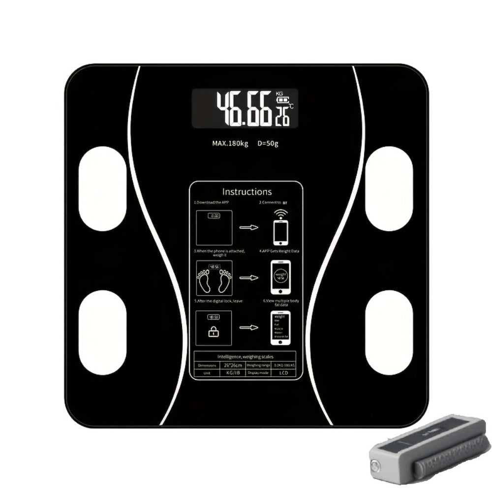 Digital Bathroom Scale 396lb ¨C High-Precision Body Fat Scale with HD LCD Display, Temperature Reading, kg/lb Switch, Extra-Wide Platform, Electronic Body Weight Scale for Home & Bathroom, Multiple Styles