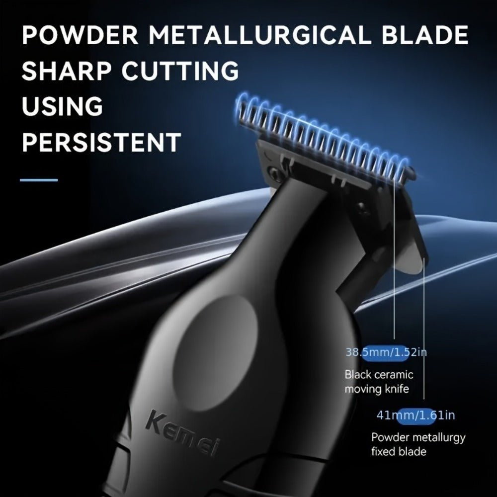 USB Rechargeable Hair Clipper KM-2299 Professional Electric Hair Trimmer Oil Head Fade Carving Clipper for Men Barber Salon