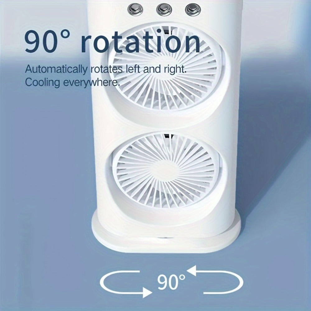 Portable Misting Fan USB Rechargeable Water Cooling Fan with Spray Button Control for Outdoor Indoor Office RV Camping Summer Personal Desk Fan