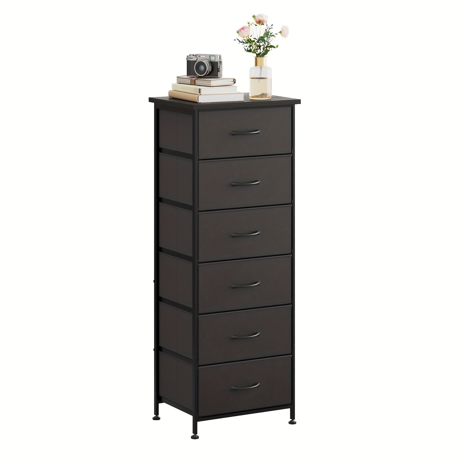 Tall Dresser with Fabric Drawers Storage Organizer 41-47 Inch 6 Drawer Chest for Bedroom Closet Entryway Clothing Storage 6 Colors