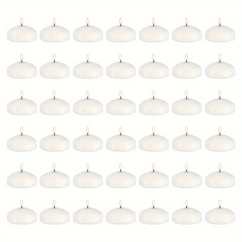 Floating Candles White Set of 42 ¨C 1.5 Inch Small Pool Candles, 4-8 Hour Burn, Wedding Centerpiece, Pool Party, Christmas, Halloween, Easter & Thanksgiving Ambience Decoration
