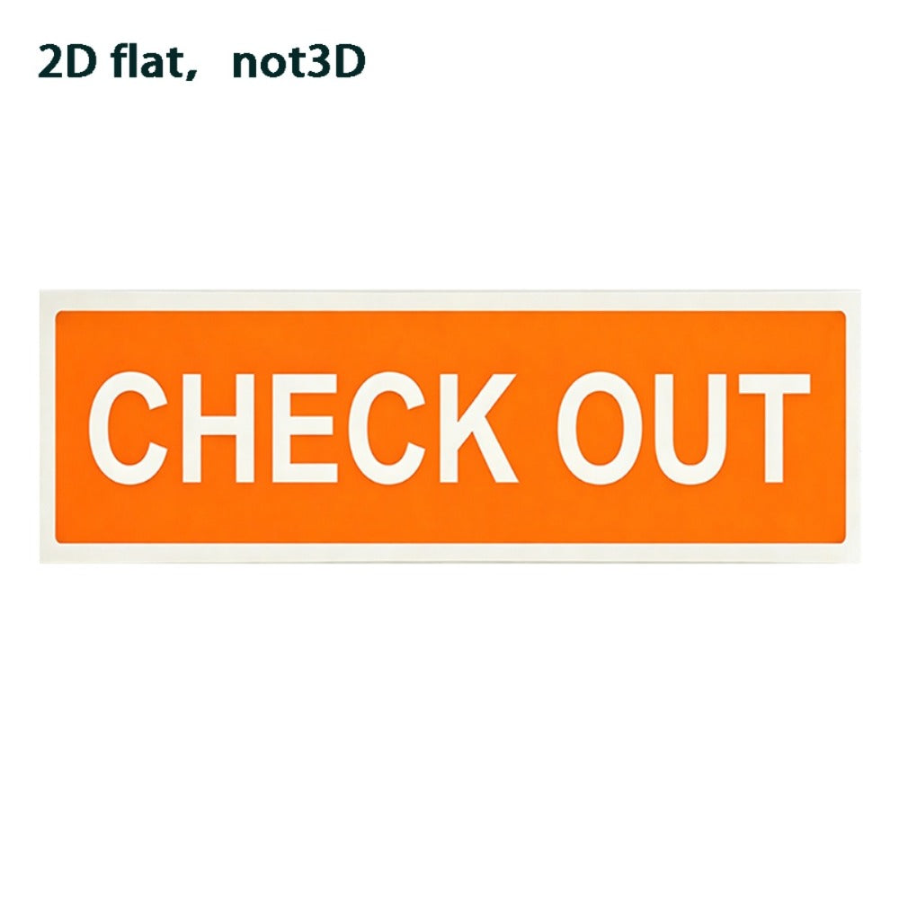 Metal Inspection Sign 4x16 Inch Orange White High-Contrast UV Resistant Safety Label with Pre-Drilled Holes, Flat Surface Warning Sign for Indoor Outdoor Workplace Library Store Office Construction Site