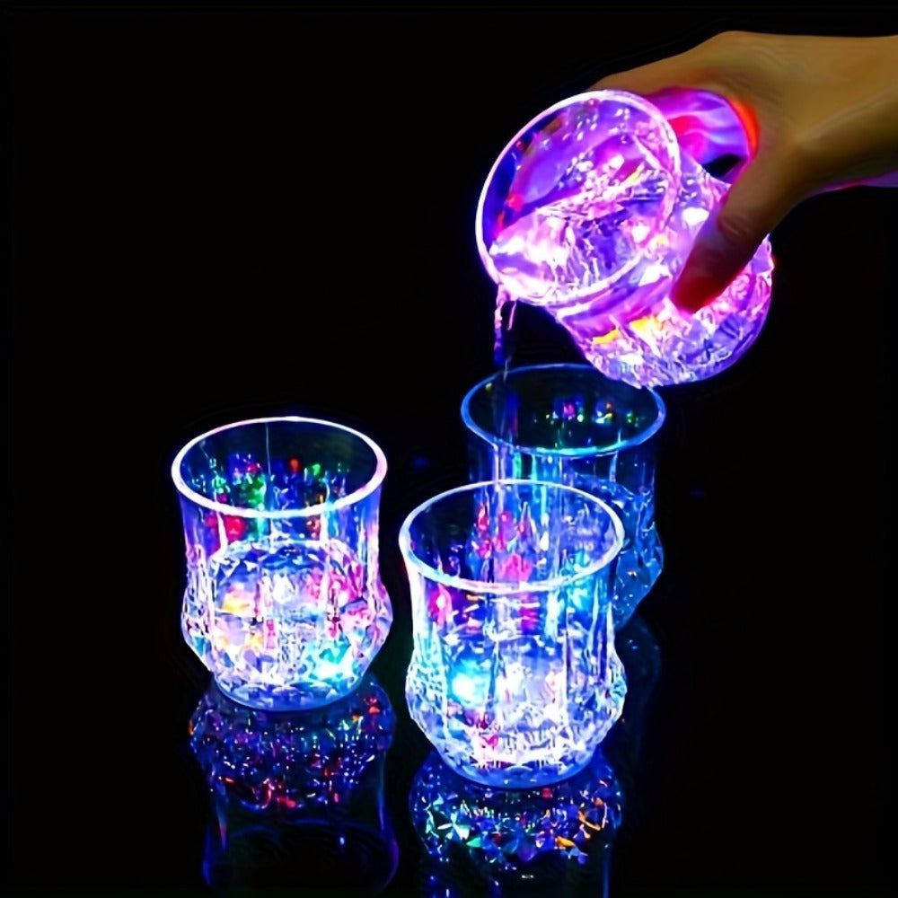 LED Light-Up Cups Glow in the Dark ¨C Pineapple Induction Party Cups for Birthday Christmas Disco Valentine's Day (6.76oz)