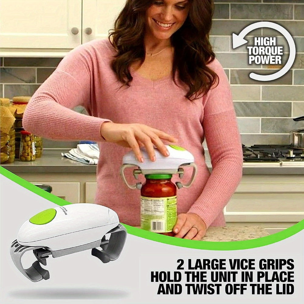 Electric Jar Opener & Bottle Opener ¨C One-Touch Automatic Lid Opener for Arthritic Hands, Seniors & Weak Grip, Battery Operated, Heavy Duty