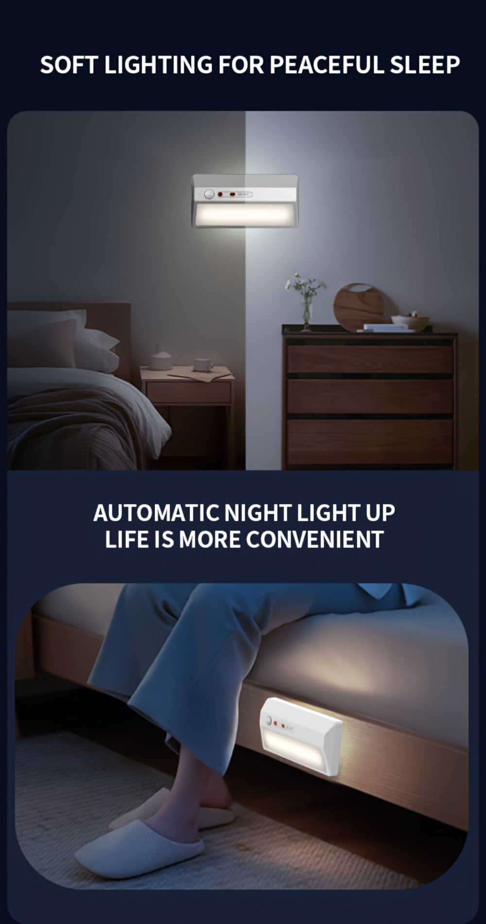 Smart Motion Sensor Night Light Plug-In ¨C Auto On/Off LED Light for Entryway, Corridor, Hallway & Staircase with USB Charging, No Drilling Required
