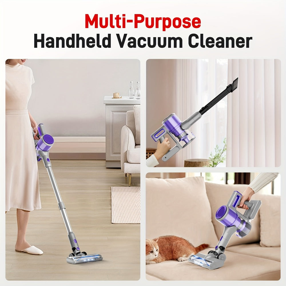 45KPA Cordless Stick Vacuum Cleaner 8-in-1 Rechargeable, Up to 45 Min Runtime Lightweight Handheld Vacuum for Carpet Pet Hair Hardwood Floor Home, Powerful Suction Multi-Attachment Floor Vacuum Cleaner