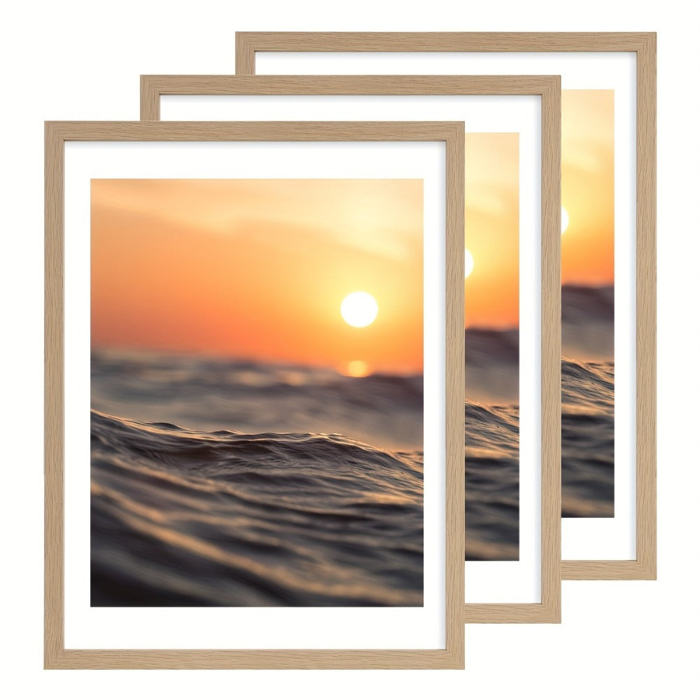 Wall Photo Frames Set of 3 ¨C 12x16 Inch Picture Frames for Wall Display, Multiple Colors, Hallway & Living Room Decor, Gift-Ready