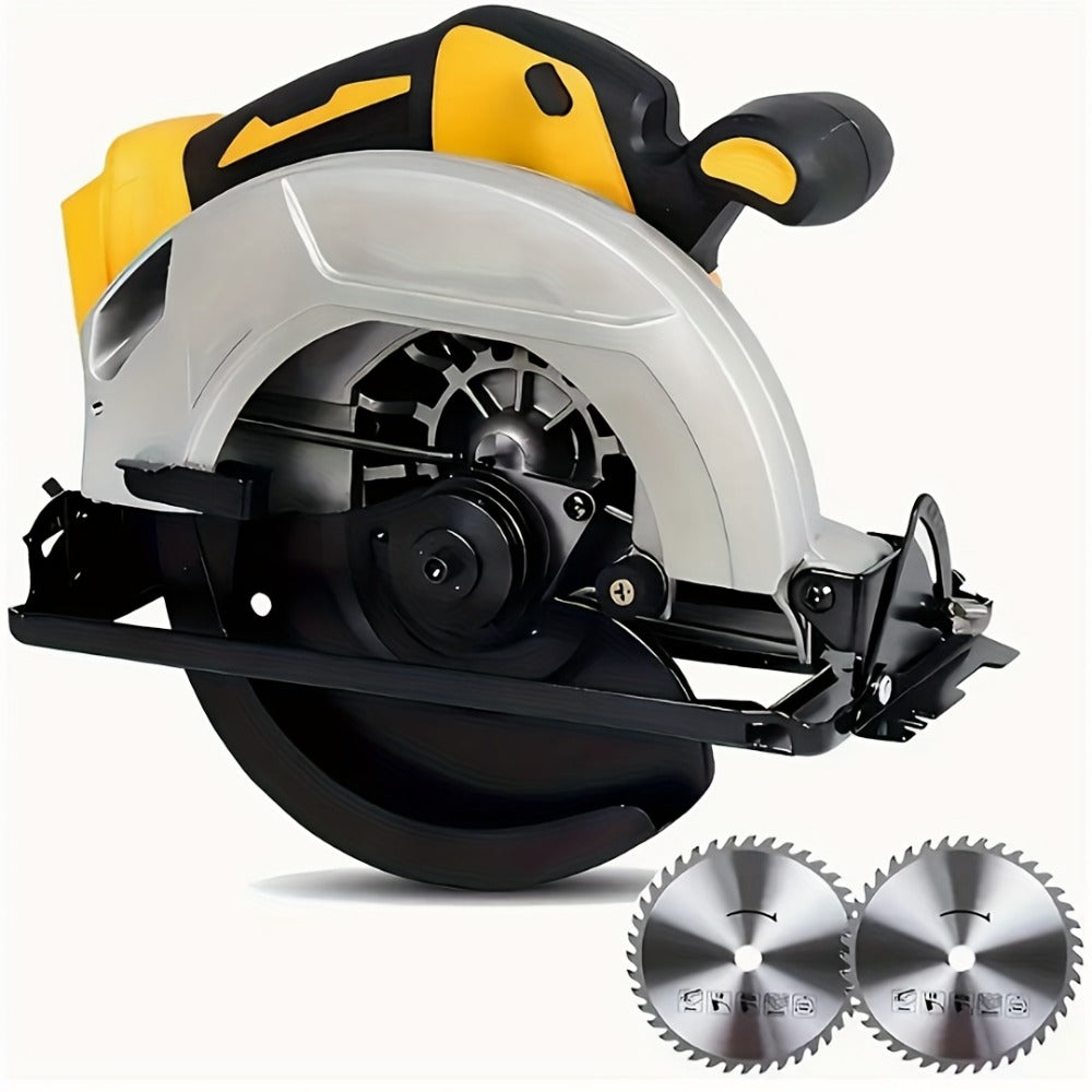 Cordless Circular Saw Compatible with DeWalt 20V MAX Battery | 7-Inch Brushless Electric Saw, 0-50¡ã Bevel, 2 Blades Included ¨C Woodworking, Stone & Plastic Cutting