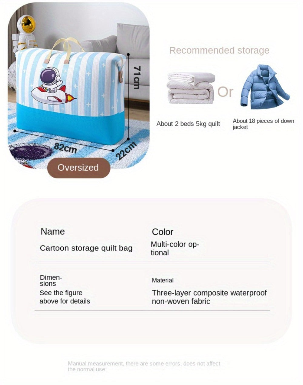 Large Capacity Moisture-Proof Storage Bag for Blankets, Clothes & Bedding ¨C Extra Large Organizer Bag for Moving, Travel & Dorm | Waterproof, Zippered, Space Saving Storage Solution