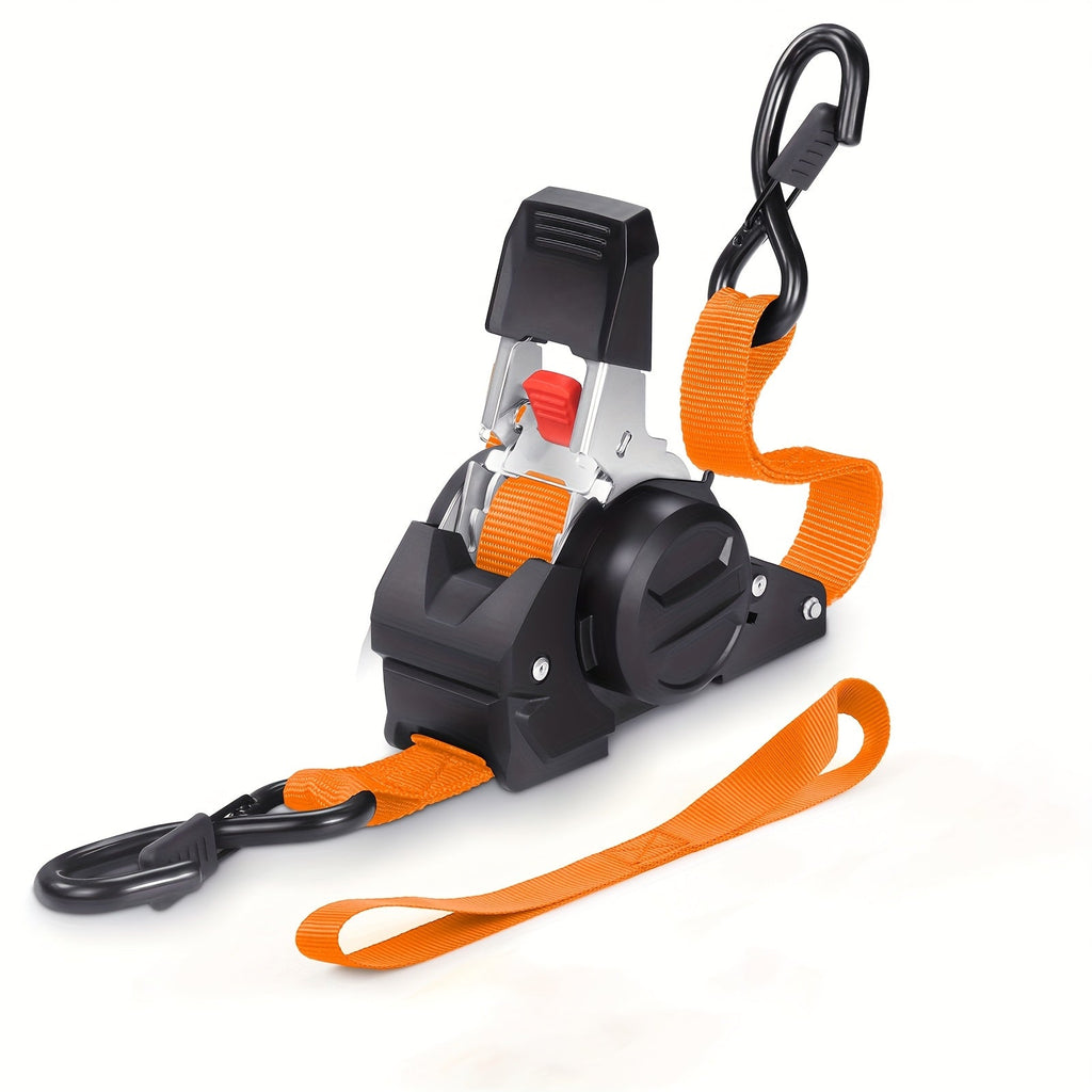 Retractable Ratchet Straps with Extension Strap ¨C Heavy Duty Auto Self-Retracting Tie Down Cargo Straps for Truck Trailer Motorcycle Moving & Appliances