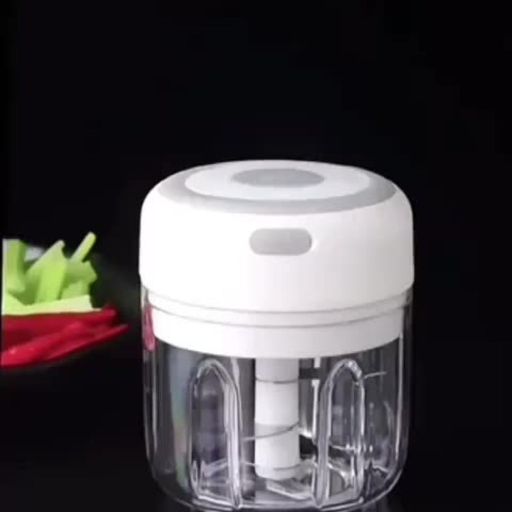 Electric Garlic Chopper & Mini Food Processor ¨C Rechargeable USB Portable Garlic Mincer with 2-Cup Container | Multi-Function Meat Grinder Vegetable Chopper Kitchen Gadget for Garlic Onion Ginger