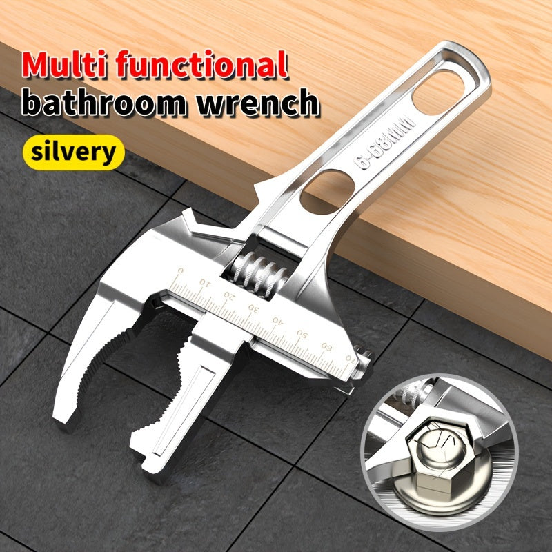 Bathroom Wrench Tool Multifunctional, Adjustable Double-Ended Open-End Wrench for Sink, Faucet, Water Pipe & Heating Repair, Space-Saving Plumbing Hand Tool for Home Bathroom Kitchen