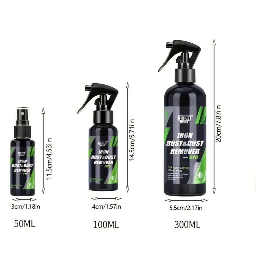 Rust Remover Spray Multi-Surface - Powerful Rust Dissolver for Car, Metal, Tile, Kitchen & Bathroom - Ammonia Formula Rust Prevention & Cleaning Tool