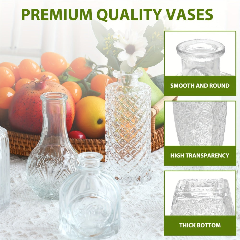 Mini Clear Bud Vases Set Wedding Centerpieces for Tables Small Glass Flower Vases for Birthday Party Anniversary Home Decor Mother's Day Bulk Set 9 12 24 36 54pcs