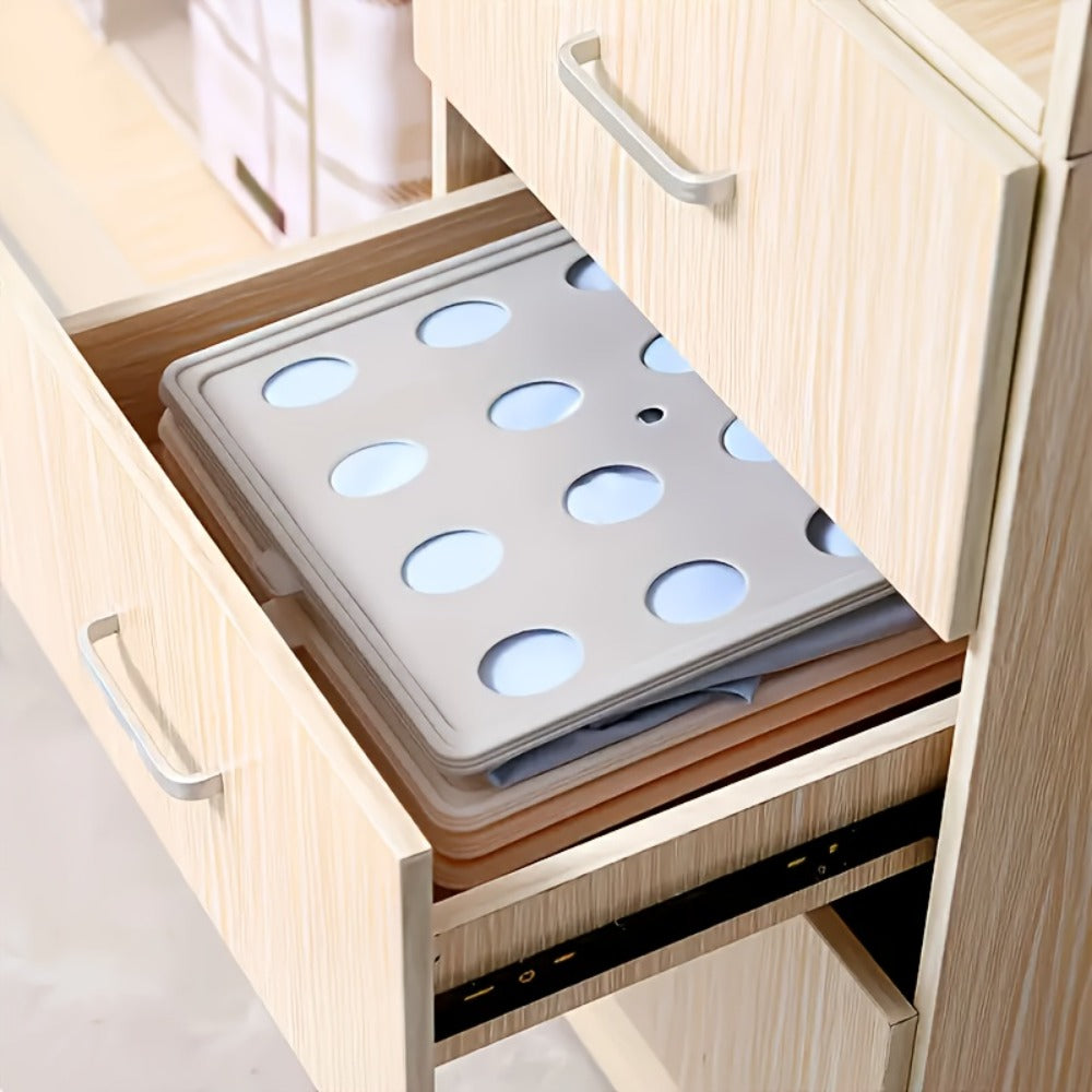 Foldable Stackable Clothes Folding Board Organizer for Shirts Pants Dresses ¨C Heavy-Duty Plastic, Space-Saving, Easy-Clean (15 or 30 pcs)