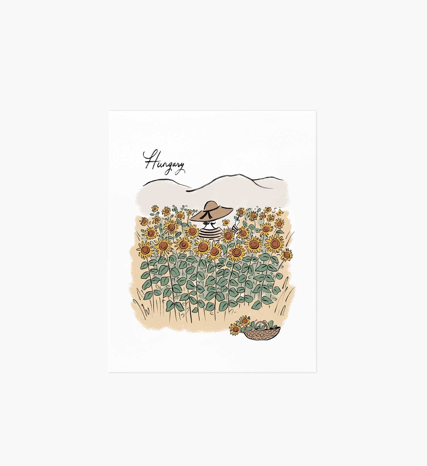 Hungary Travel Sketch Art Print