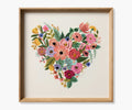 Framed Wall Art - Garden Party Heart