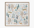 Framed Wall Art - Menagerie Cream