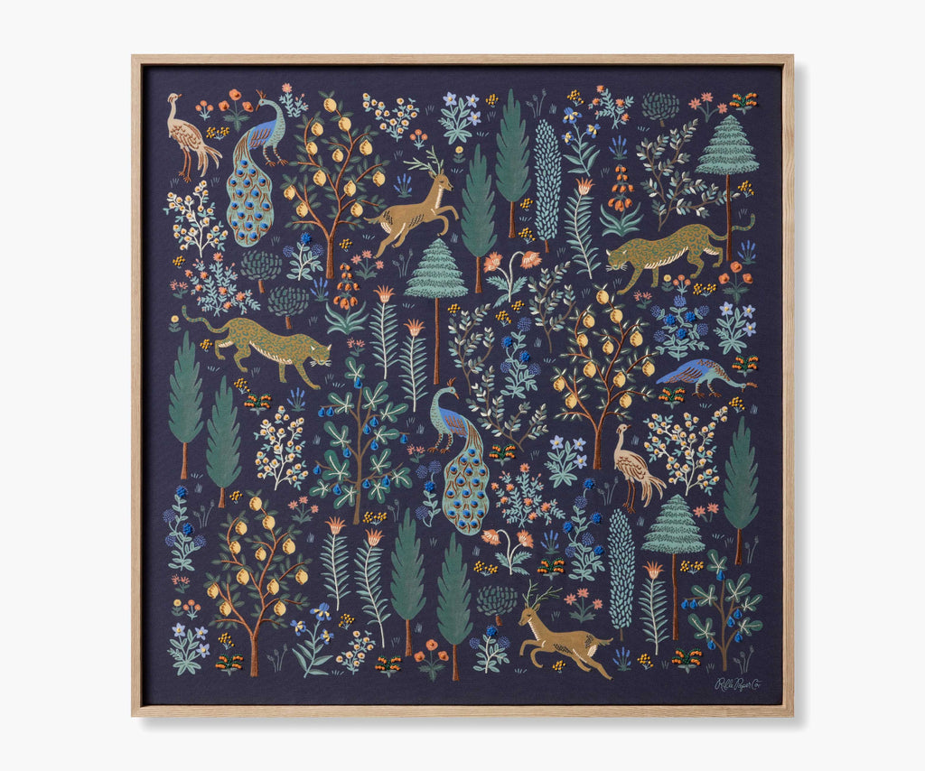 Framed Wall Art - Menagerie Navy