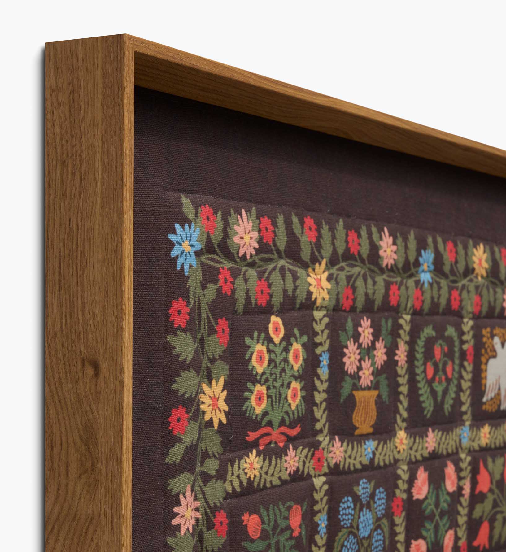 Framed Wall Art - Helena Quilt Brown