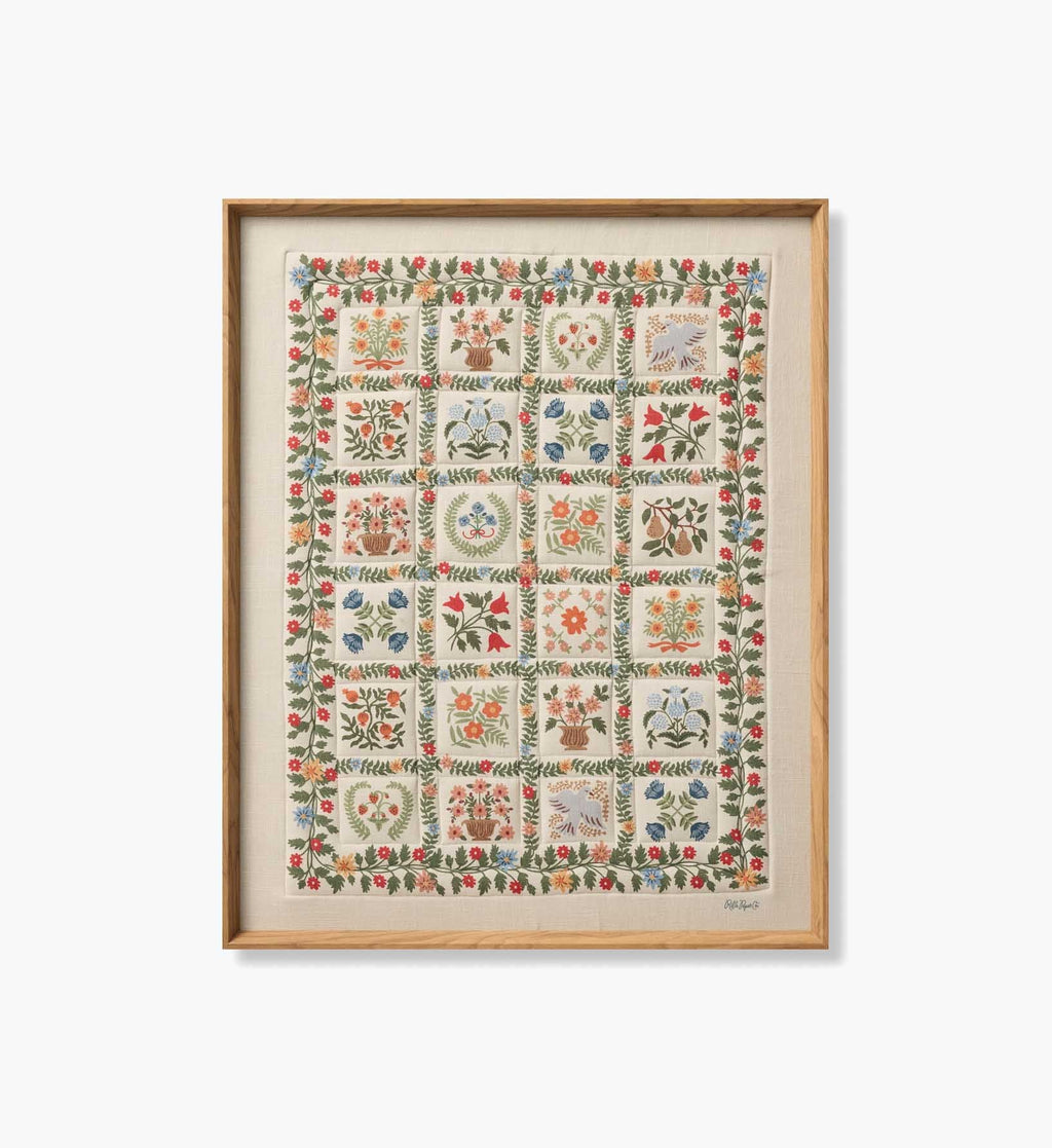 Framed Wall Art - Helena Quilt Ivory