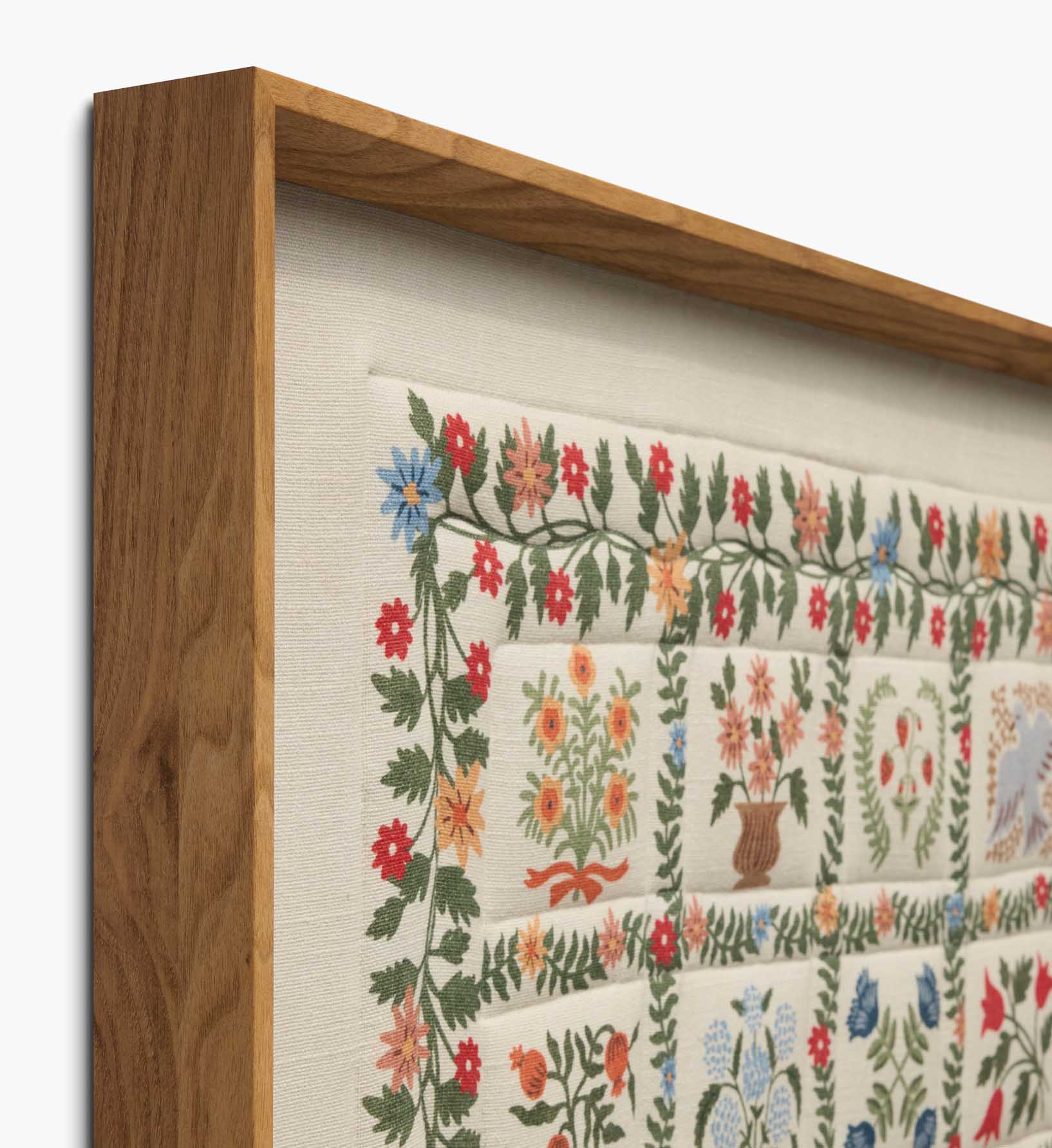 Framed Wall Art - Helena Quilt Ivory