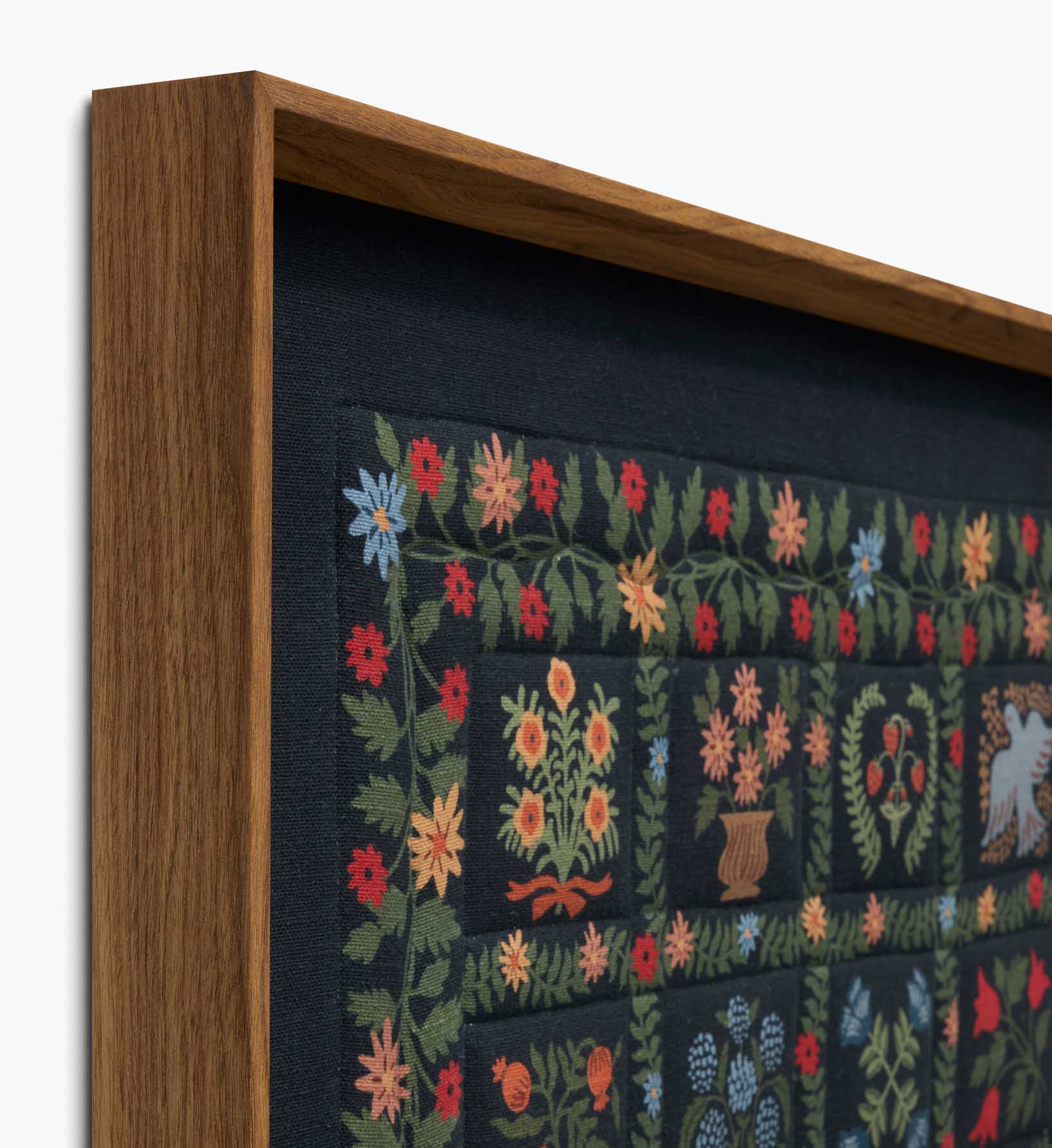 Framed Wall Art - Helena Quilt Navy