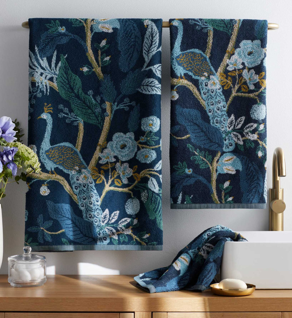 Jacquard Hand Towel - Peacock