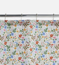 Percale Shower Curtain - Strawberry Fields White