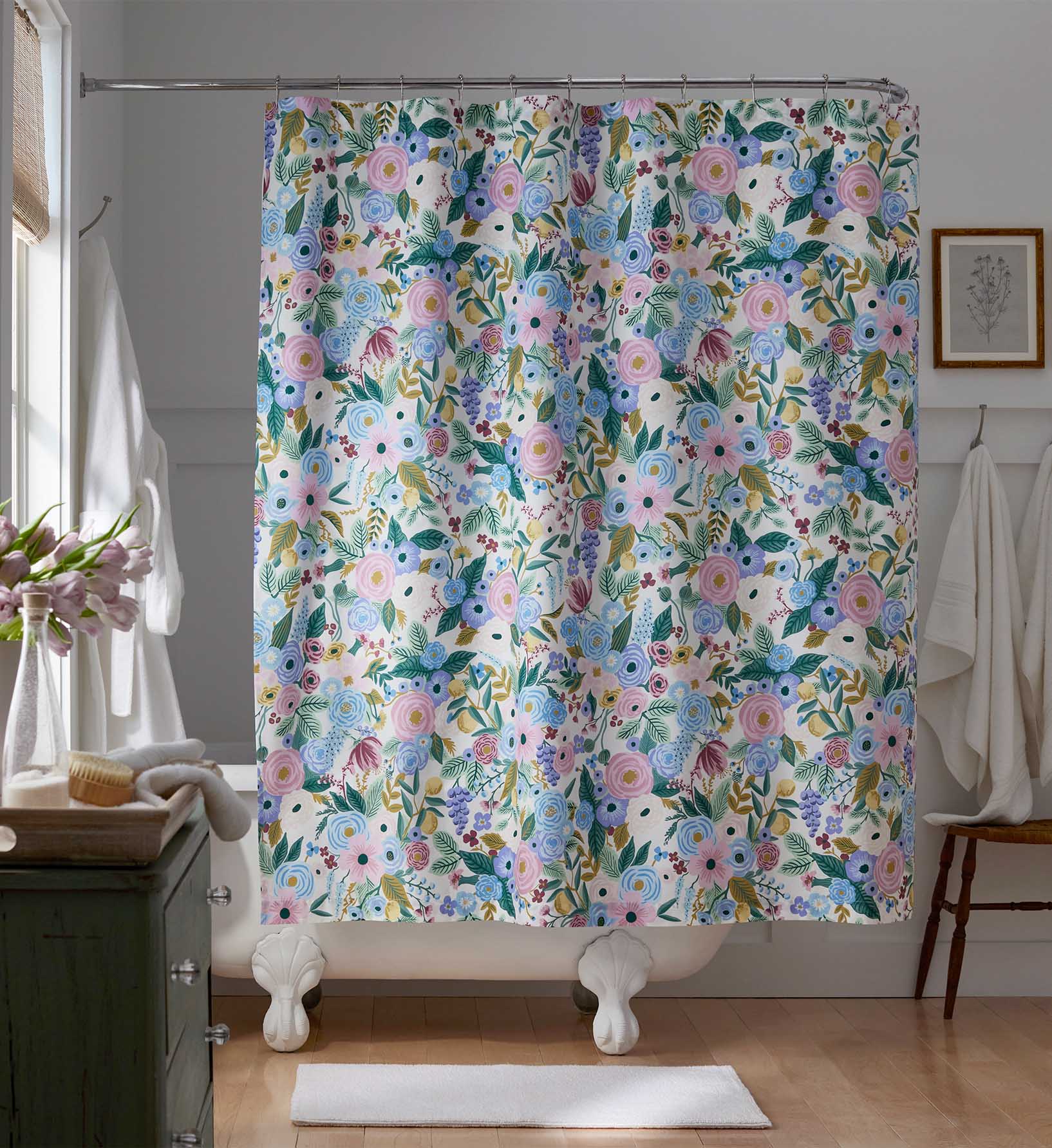 Percale Shower Curtain - Garden Party Lilac