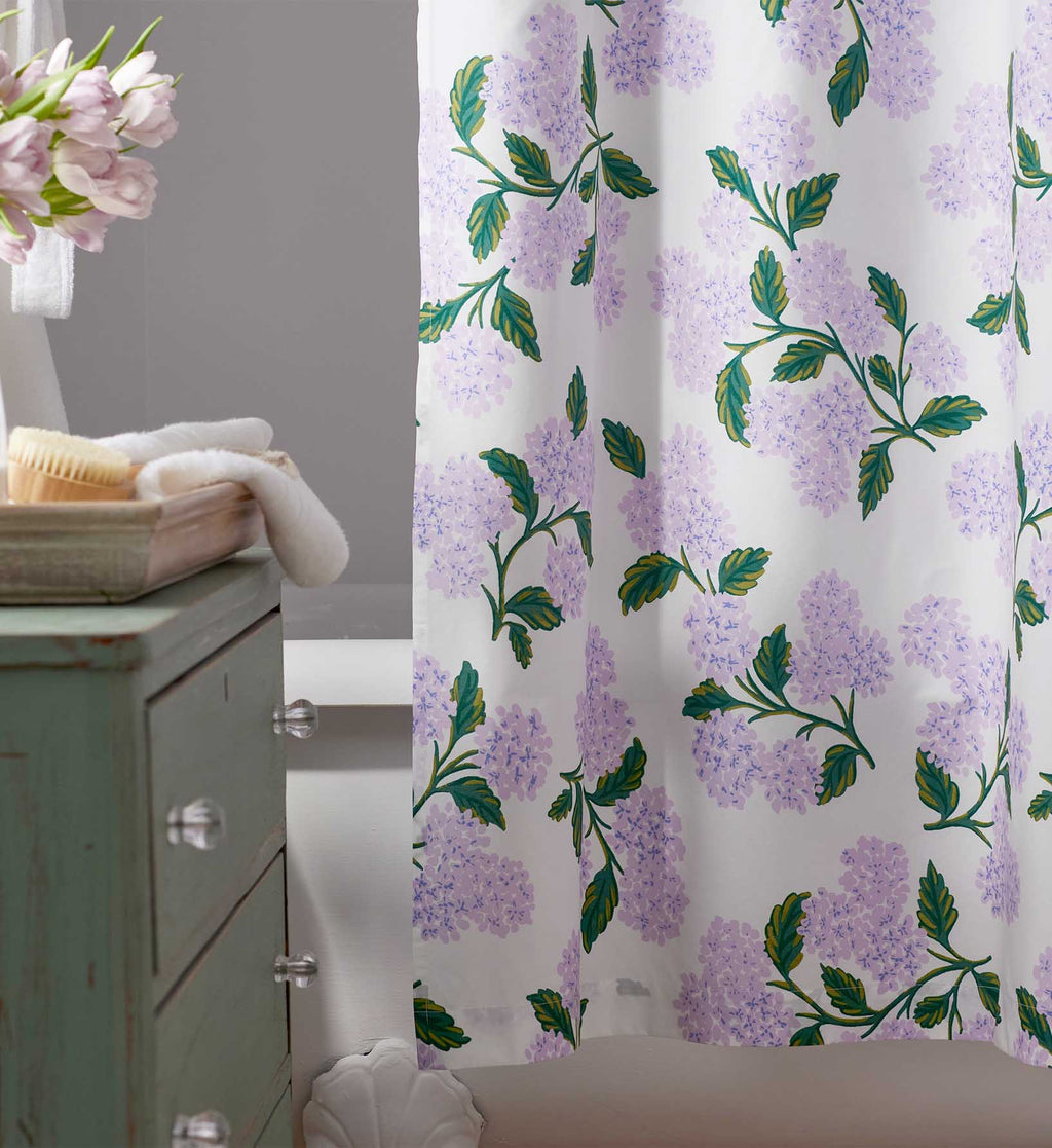 Percale Shower Curtain - Hydrangea Lilac